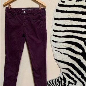 AMERICAN EAGLE deep purple Jegging size 10